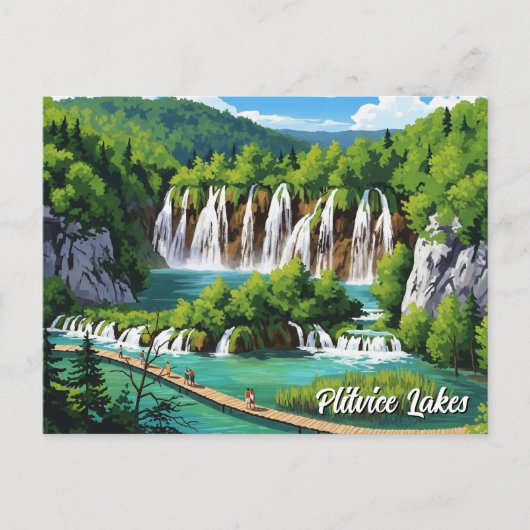 Nationaal park Plitvice Lakes Kroatië Feestdagenkaart (Voorkant)
