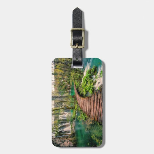 Nationaal park Plitvice Lakes Kroatië gestileerd Bagagelabel (Voorkant verticaal)