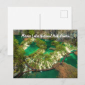Nationaal park Plitvice Lakes Kroatië gestileerd Briefkaart (Voorkant / Achterkant)
