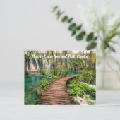 Nationaal park Plitvice Lakes Kroatië gestileerd Briefkaart (Staand voorkant)