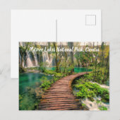 Nationaal park Plitvice Lakes Kroatië gestileerd Briefkaart (Voorkant / Achterkant)