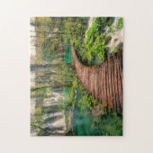 Nationaal park Plitvice Lakes Kroatië gestileerd Legpuzzel (Verticaal)