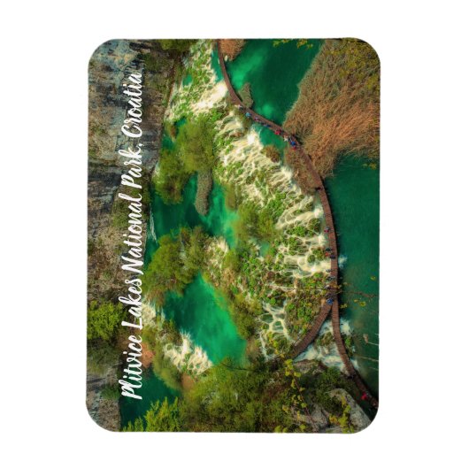 Nationaal park Plitvice Lakes Kroatië gestileerd Magneet (Verticaal)