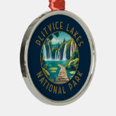 Nationaal park Plitvice Lakes Kroatië in nood Metalen Ornament (Rechts)