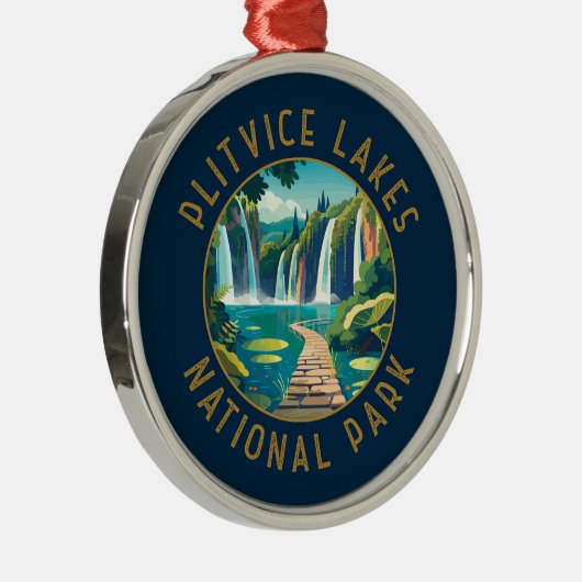 Nationaal park Plitvice Lakes Kroatië in nood Metalen Ornament (Rechts)