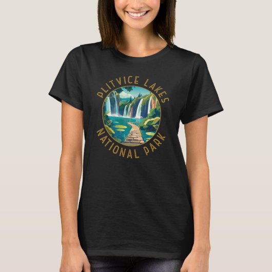 Nationaal park Plitvice Lakes Kroatië in nood T-shirt (Voorkant)