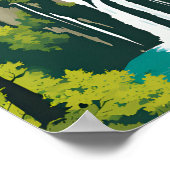 Nationaal park Plitvice Lakes Poster (Hoek)