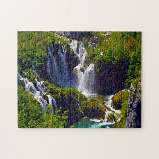 Nationaal Park Plitvice. Legpuzzel (Horizontaal)
