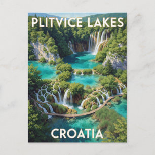 Nationaal Park Plitvicemeren Kroatië Landschap Briefkaart