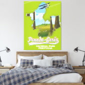 Nationaal park Portugal kaart Peneda-gerês Canvas Afdruk (Insitu (Slaapkamer))