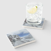 Nationaal park Ptarmigan Pass Tunnel North-Glacier Stenen Onderzetter (Zijkant)