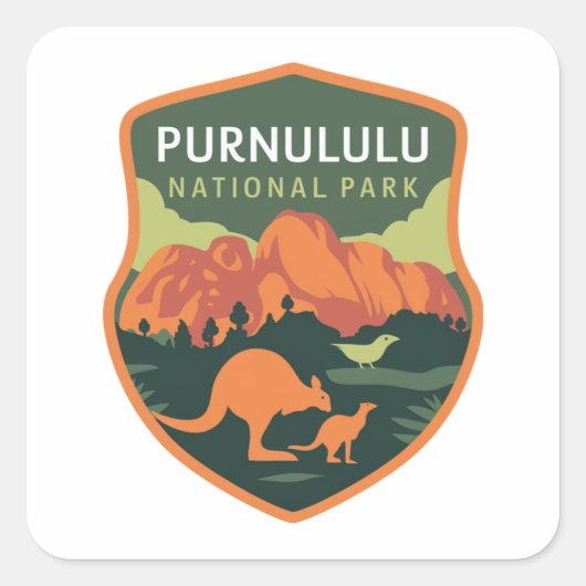 Nationaal park Purnululu Vierkante Sticker (Voorkant)