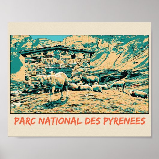 Nationaal Park Pyreneeën Frankrijk, schaap Poster (Voorkant)