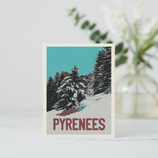 Nationaal park Pyrenees met sneeuw, Frankrijk Briefkaart (Staand voorkant)