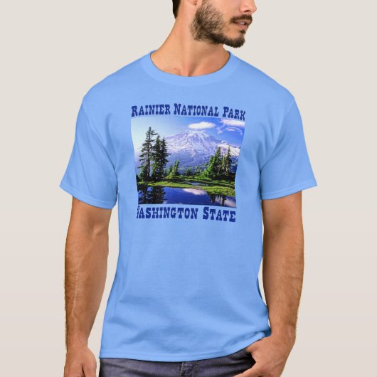 Nationaal park Raineer - staat Washington T-shirt (Voorkant)