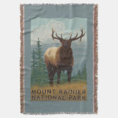 Nationaal park Rainier, Washington Elk Scene Deken (Voorkant Verticaal)