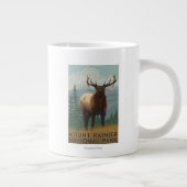 Nationaal park Rainier, Washington Elk Scene Grote Koffiekop (Rechts)