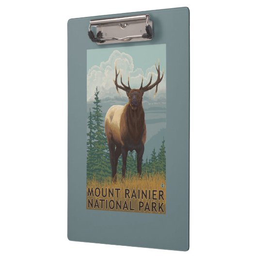 Nationaal park Rainier, Washington Elk Scene Klembord (Links)