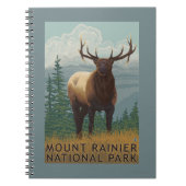 Nationaal park Rainier, Washington Elk Scene Notitieboek (Voorkant)