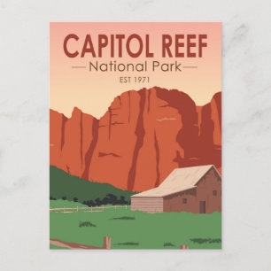 Nationaal park Ranch  van Capitol Reef Briefkaart
