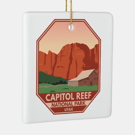 Nationaal park Ranch van Capitol Reef Keramisch Ornament (Rechts)