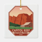 Nationaal park Ranch  van Capitol Reef Keramisch Ornament (Achterkant)