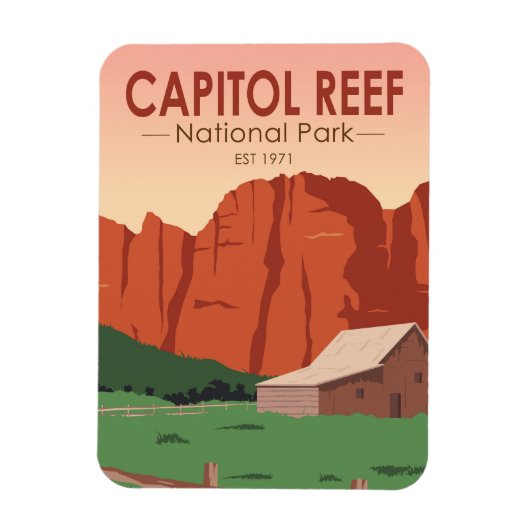 Nationaal park Ranch  van Capitol Reef Magneet (Verticaal)