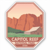 Nationaal park Ranch  van Capitol Reef Sticker (Voorkant)