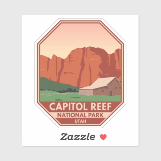 Nationaal park Ranch  van Capitol Reef Sticker (Vel)