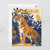 Nationaal Park Ranthambore India  Briefkaart (Voorkant / Achterkant)