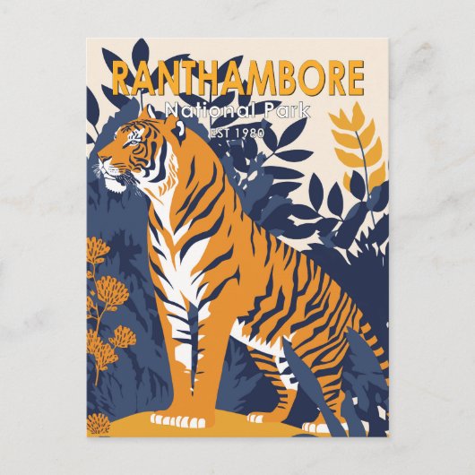 Nationaal Park Ranthambore India  Briefkaart (Voorkant)