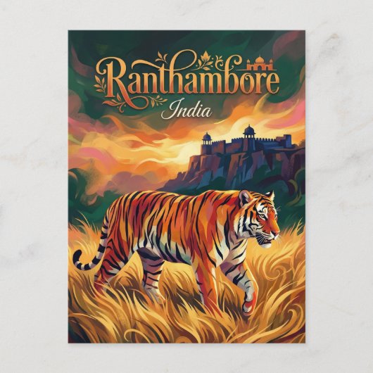 Nationaal park Ranthambore India Briefkaart (Voorkant)