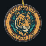 Nationaal Park Ranthambore India  Keramisch Ornament<br><div class="desc">Het vectorkunstwerk van Ranthambore. Het is een enorm natuurreservaat in de buurt van de stad Sawai Madhopur in Rajasthan in het noorden van India.</div>