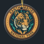 Nationaal Park Ranthambore India  Keramisch Ornament<br><div class="desc">Het vectorkunstwerk van Ranthambore. Het is een enorm natuurreservaat in de buurt van de stad Sawai Madhopur in Rajasthan in het noorden van India.</div>