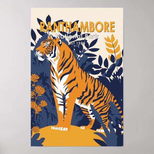 Nationaal Park Ranthambore India  Poster (Voorkant)