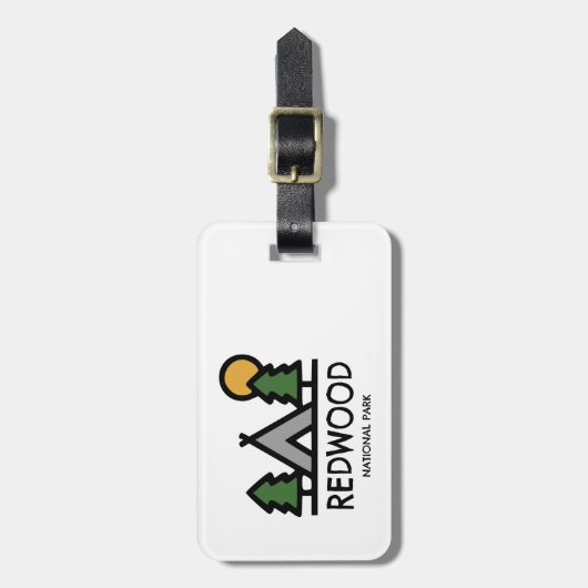 Nationaal park Redwood Bagagelabel (Voorkant verticaal)