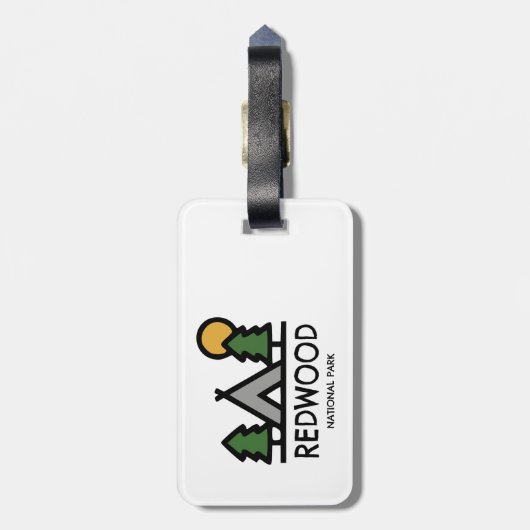 Nationaal park Redwood Bagagelabel (Achterkant verticaal)