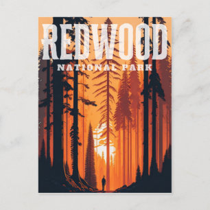 Nationaal park Redwood, CA Briefkaart