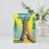 Nationaal park Redwood Chandelier Tree Briefkaart (Staand voorkant)
