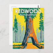 Nationaal park Redwood Chandelier Tree Briefkaart (Voorkant / Achterkant)