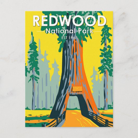 Nationaal park Redwood Chandelier Tree Briefkaart (Voorkant)