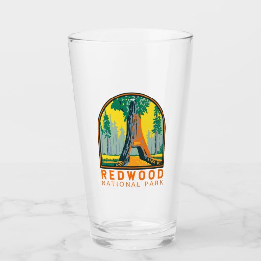 Nationaal park Redwood Chandelier Tree  Glas (Voorkant)
