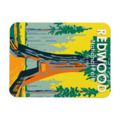 Nationaal park Redwood Chandelier Tree  Magneet (Horizontaal)
