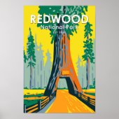 Nationaal park Redwood Chandelier Tree Poster (Voorkant)