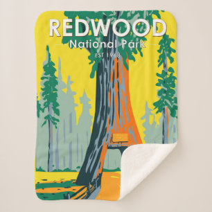 Nationaal park Redwood Chandelier Tree  Sherpa Deken