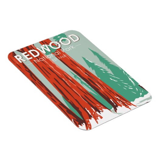 Nationaal park Redwood in Winter Californië  Magneet (Rechterzijde)
