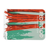 Nationaal park Redwood in Winter Californië  Magneet (Horizontaal)