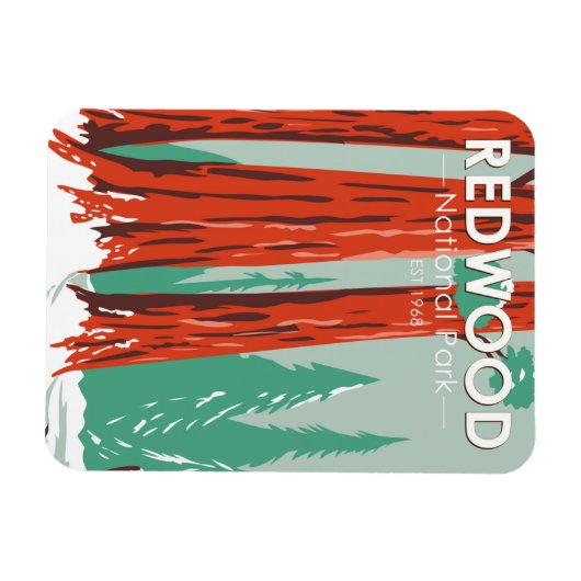 Nationaal park Redwood in Winter Californië  Magneet (Horizontaal)