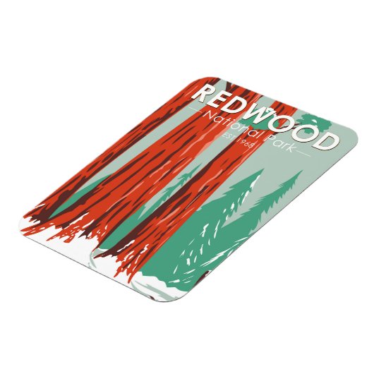 Nationaal park Redwood in Winter Californië  Magneet (Linkerzijde)