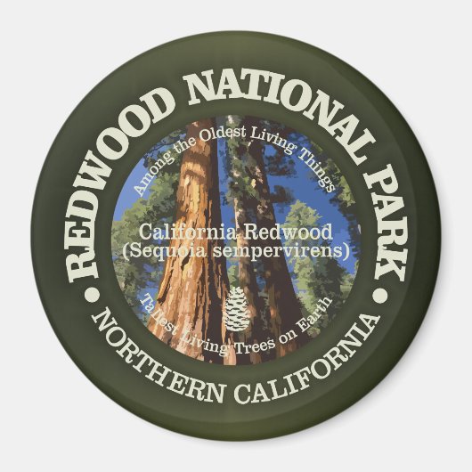 Nationaal park Redwood Magneet (Voorkant)